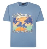 Espionage Grote maten Blauw T-shirt "California"  2XL-8XL