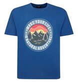 Espionage Grote maten Blauw T-shirt "Natural Adventure"  2XL-8XL