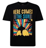 Espionage Grote maten Zwart T-shirt "The Sun"  2XL-8XL