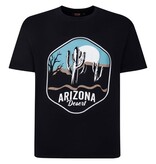 Espionage Grote maten Zwart T-shirt "Arizona"  2XL-8XL