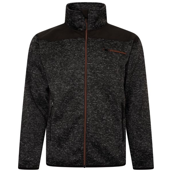 KAM Grote maten Zwarte Fleece jas 2XL-8XL
