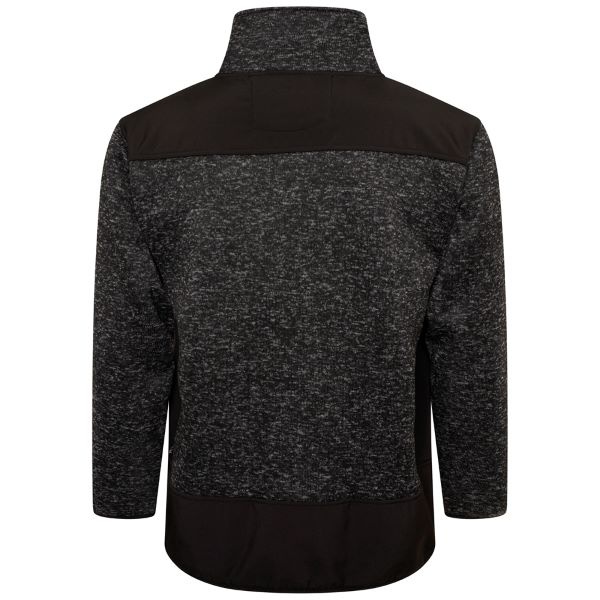 KAM Grote maten Zwarte Fleece jas 2XL-8XL