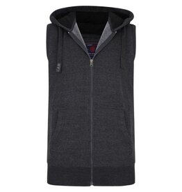 KAM Grote maten Charcoal Sleeveless Hoody