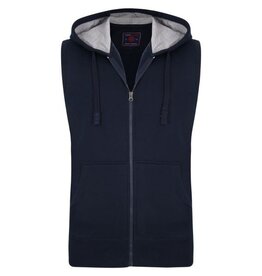 KAM Grote maten Navy Sleeveless Hoody