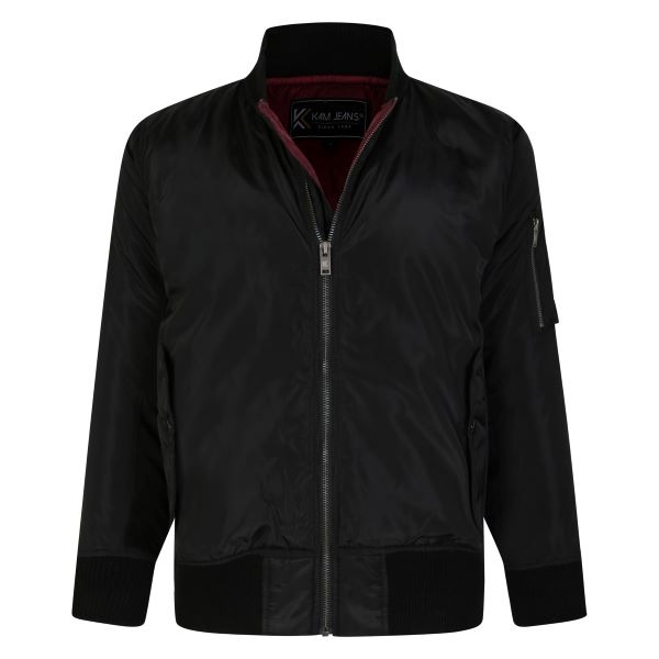 KAM Grote maten Zwarte Bomberjas 2XL-8XL