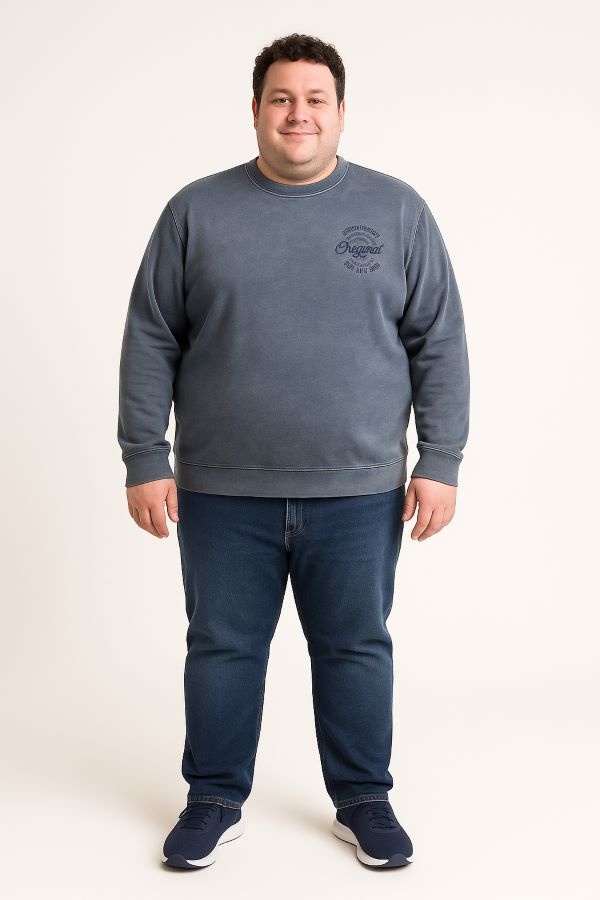 KAM Grote maten Indigo  Sweater 2XL-8XL