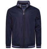 KAM Grote maten Navy  Premium Zomer Harringtonjas  2XL-8XL