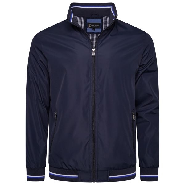 KAM Grote maten Navy  Premium Zomer Harringtonjas  2XL-8XL