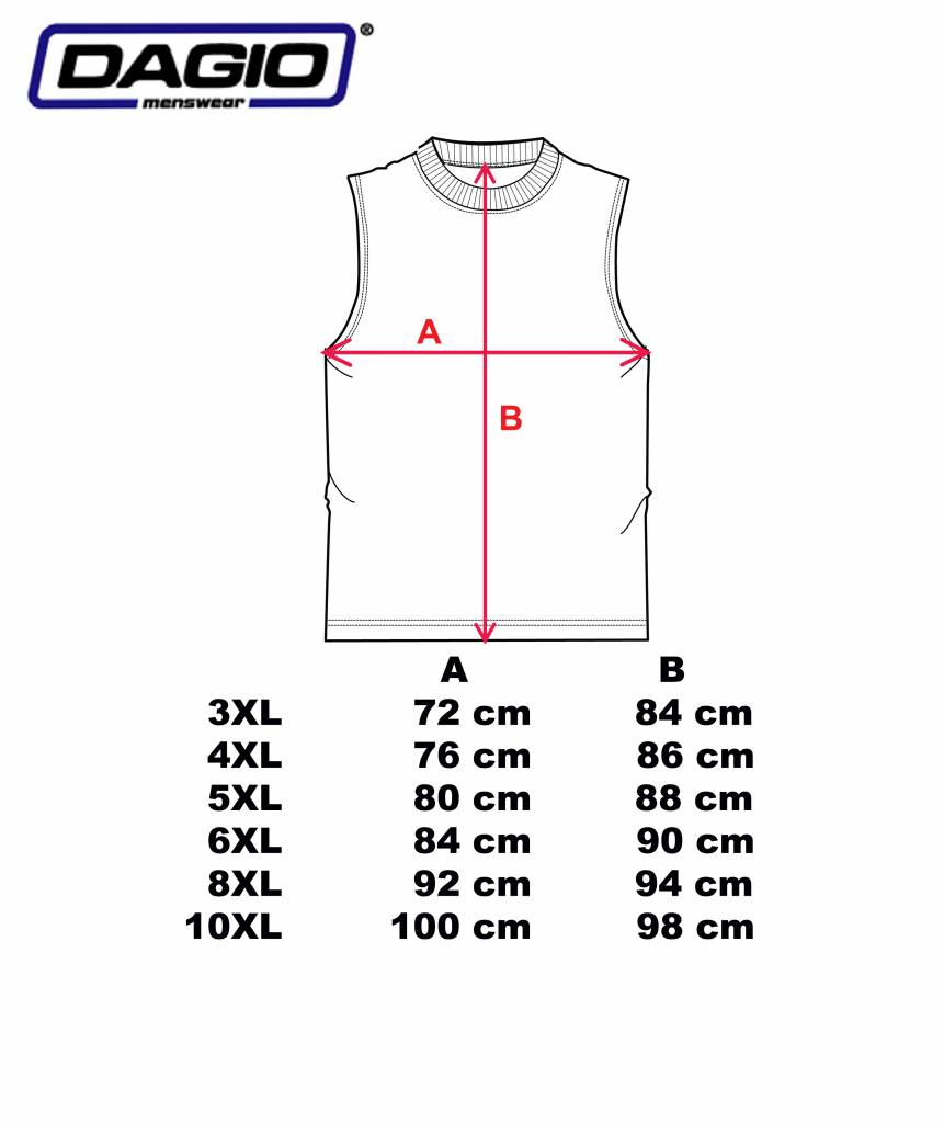 DAGIO Grote maten Witte Tank Top  11761