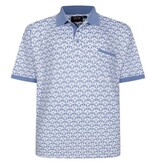 Espionage Grote maten blauw wit  Geomatric Print   2XL-8XL  - Copy