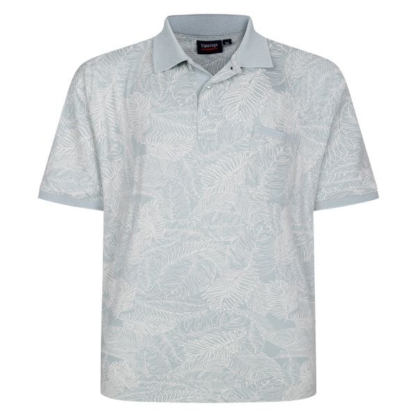 Espionage Grote maten Polo Leaf Print   2XL-8XL