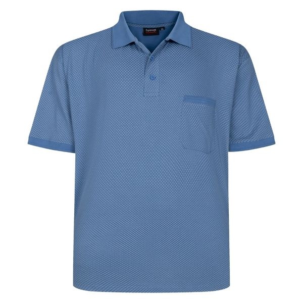 Espionage Grote maten blauw All Over Printed Polo   2XL-8XL
