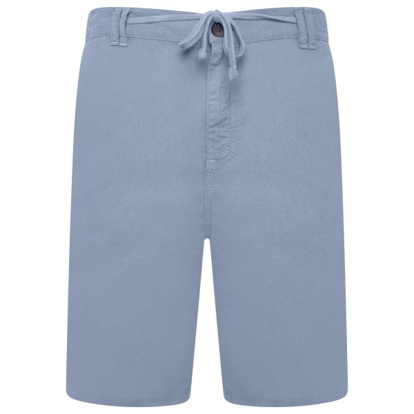 KAM Grote maten Blauwe stretch katoen-linnen shorts  2XL t/m 8XL