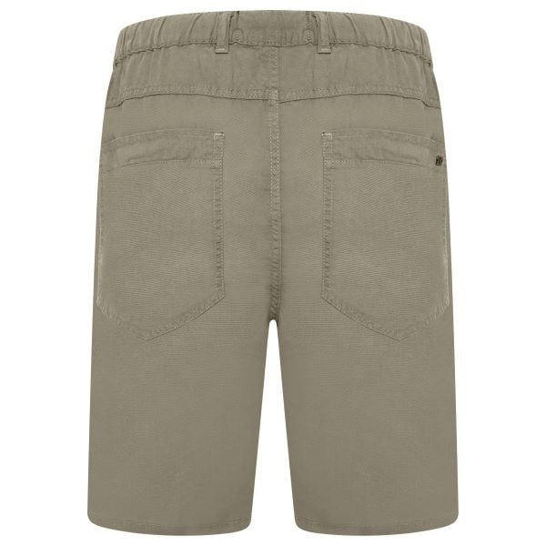 KAM Grote maten Bruine stretch katoen-linnen shorts  2XL t/m 8XL