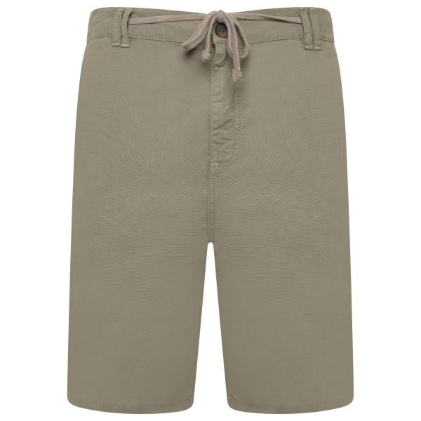 KAM Grote maten Bruine stretch katoen-linnen shorts  2XL t/m 8XL