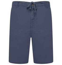 KAM Grote maten Indigo stretch katoen-linnen shorts