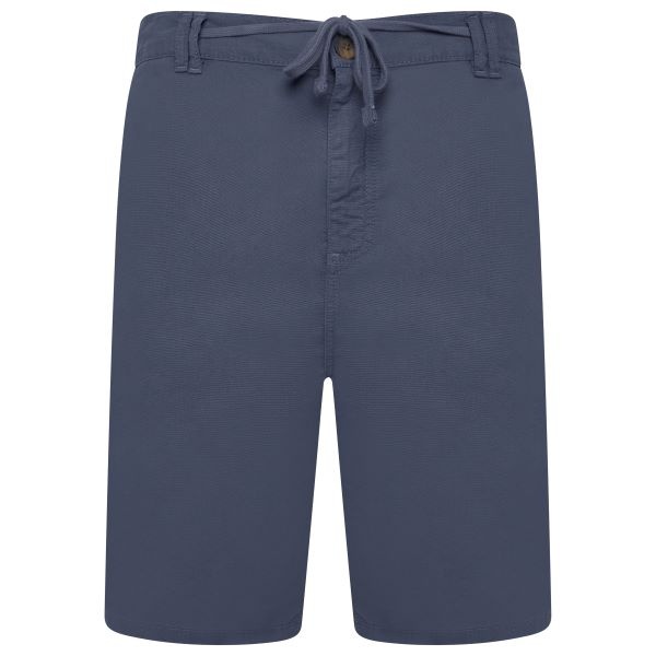 KAM Grote maten Indigo stretch katoen-linnen shorts  2XL t/m 8XL