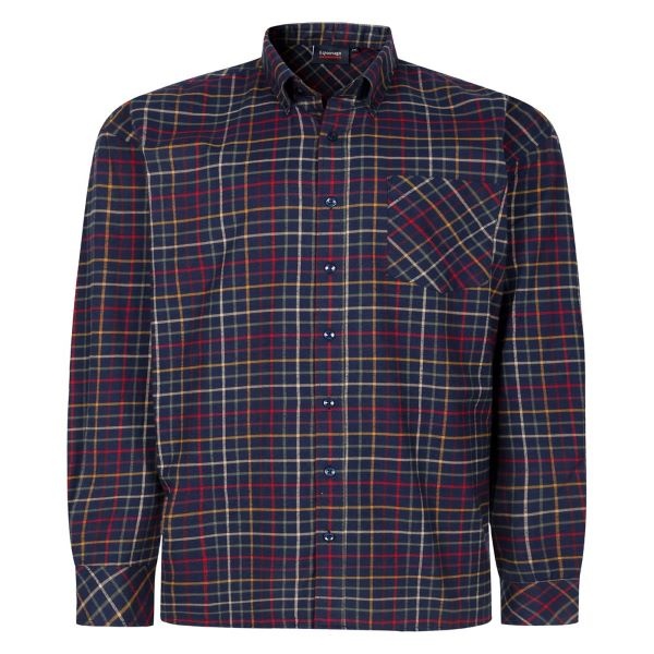 Espionage Grote maten Geruit overhemd Langemouw 2XL-8XL