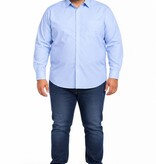 Espionage Grote maten Lichtblauw  Klassiek Overhemd 2XL-8XL