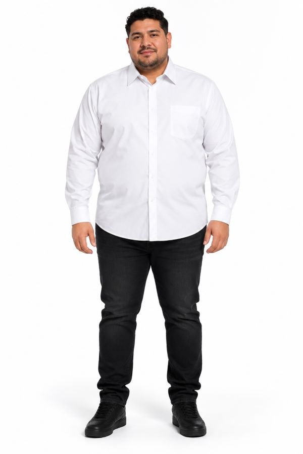 Espionage Grote maten Wit Klassiek Overhemd 2XL-8XL