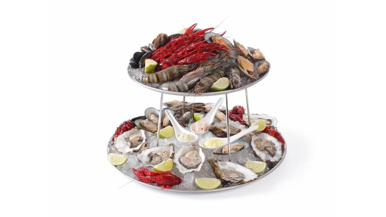 Plateau Fruits de Mer: Plateau de Presentation & Service, assiette