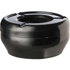 M & T  Ashtray black melamine