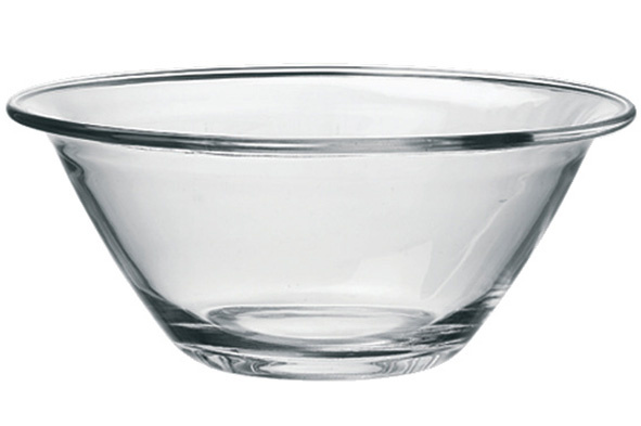 Bormioli Rocco Mr Chef Stapelbare Salatschüssel, 22 Cm, Italienisches Glas - Spülmaschinengeeignet