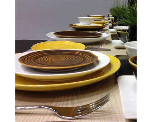 PILLIVUYT Flat plate TECK 26.5 cm honey