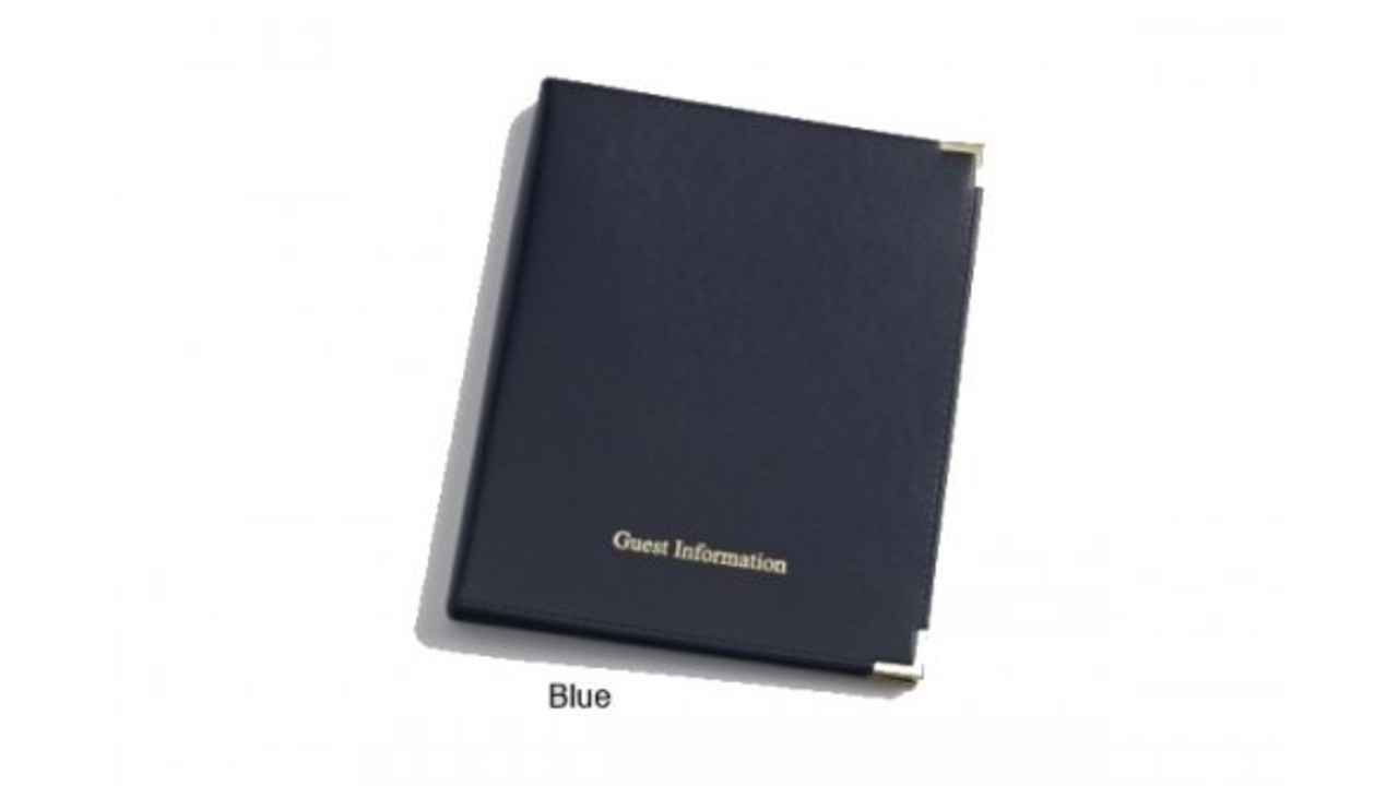 M T Hotel Room Folder Blue Pu