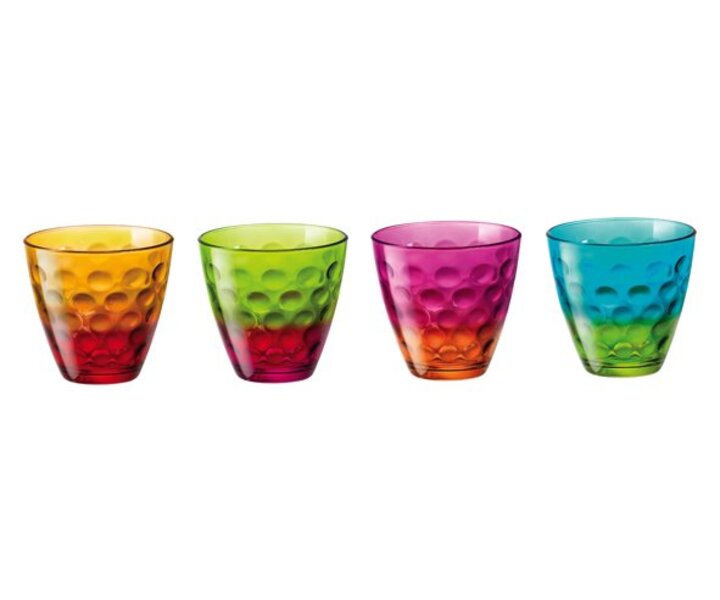 BORMIOLI ROCCO  Set of 4 funny water glasses 25 cl