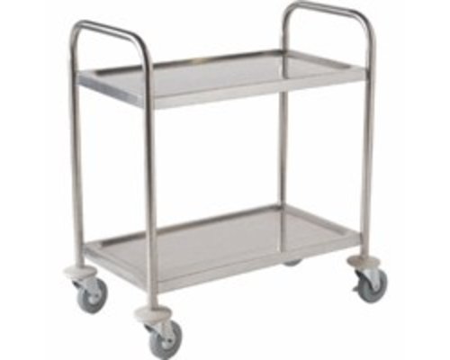 M&T Trolley stainless steel 2 tiers small