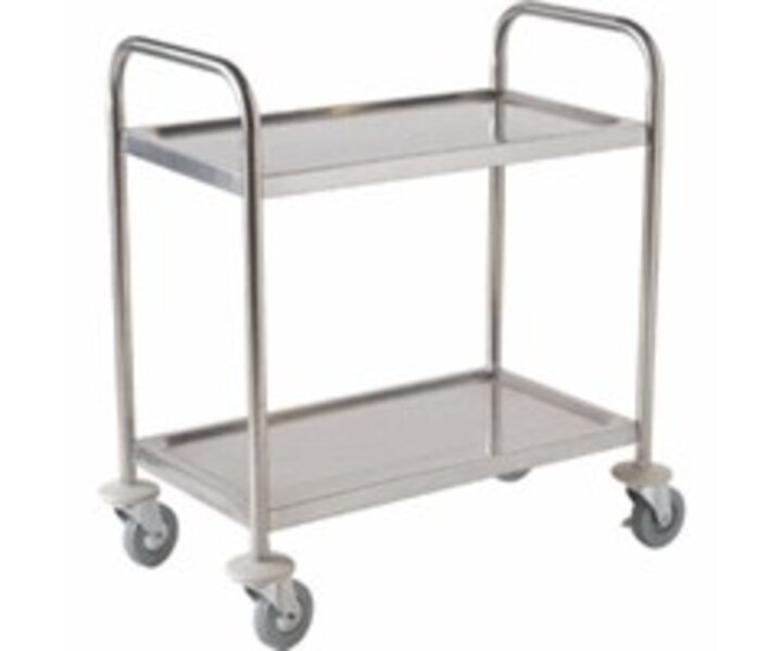 M&T Chariot de service 2 plateaux inoxydable petit modèle