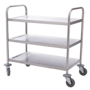 M&T Trolley stainless steel 3 tier medium size