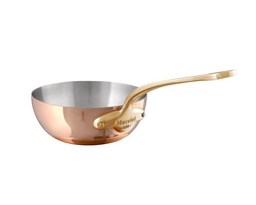 MAUVIEL  Sauteuse « bombée » 20 cm cuivre / acier inoxydable