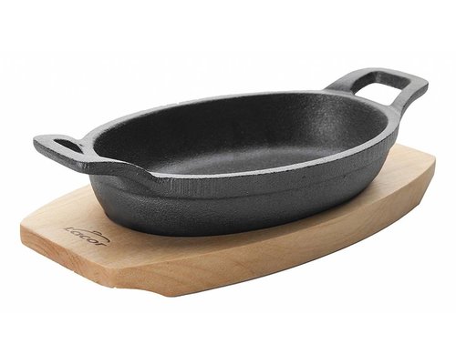 LACOR Oval dish black cast iron 21,7 x15 cm