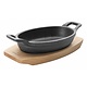 LACOR Oval dish black cast iron 21,7 x15 cm