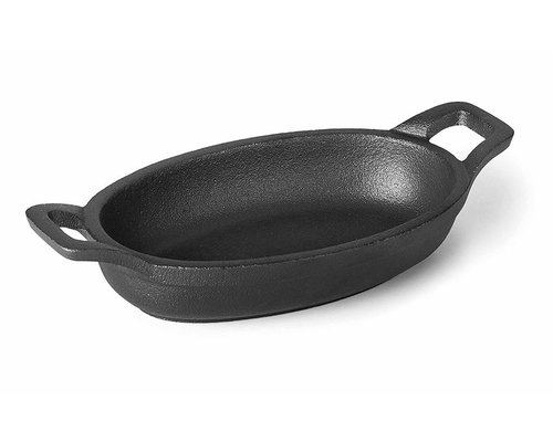 LACOR Oval dish black cast iron 21,7 x15 cm