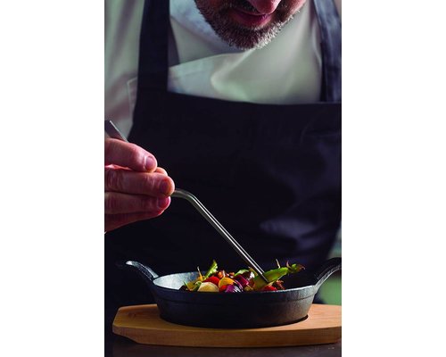 LACOR Plat ovale en fonte noire 21,7 x 15 cm