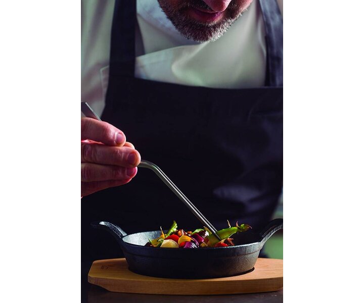 LACOR Plat ovale en fonte noire 21,7 x 15 cm