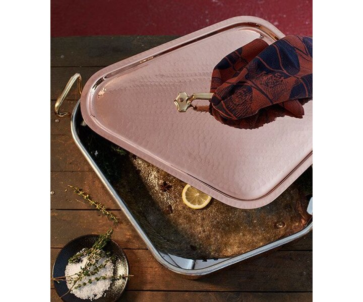 MAUVIEL  Turbotière - Flatfish pan copper 50 cm