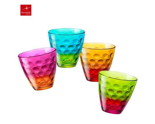 BORMIOLI ROCCO  Set of 4 funny water glasses 25 cl