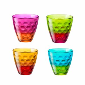 BORMIOLI ROCCO  Set of 4 funny water glasses 25 cl