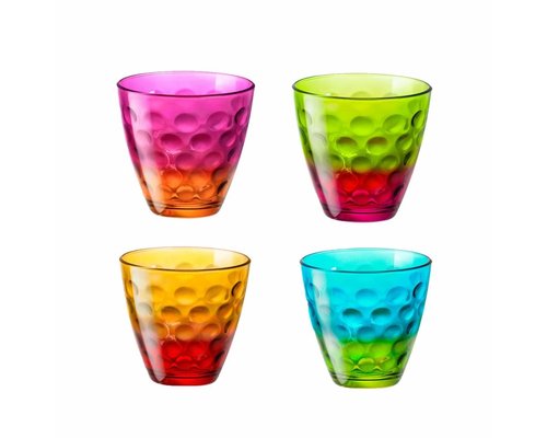 BORMIOLI ROCCO  Set of 4 funny water glasses 25 cl