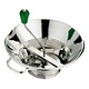 M & T  Vegetable mincer tinned steel 31 cm 3 sieves included