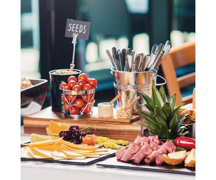 M&T Support en bois avec 2 mini pots en verre