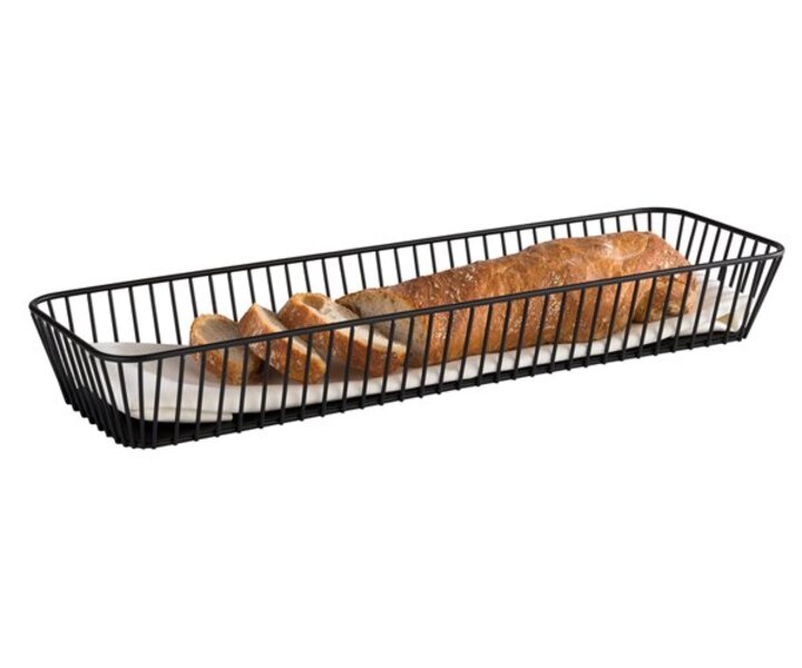 M&T Mand GN 1/1 zwart metaal " Urban " inclusief plexi klok