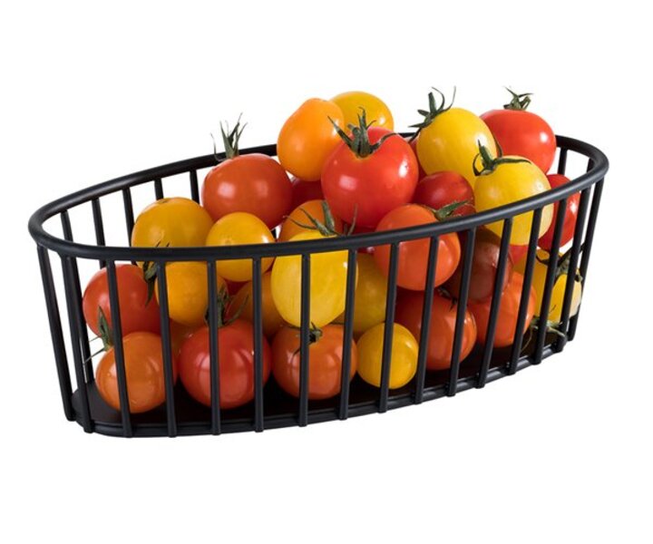 M&T Basket oval black metal " Urban "