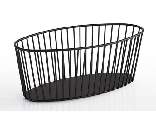 M&T Panier ovale métal noir "Urban"