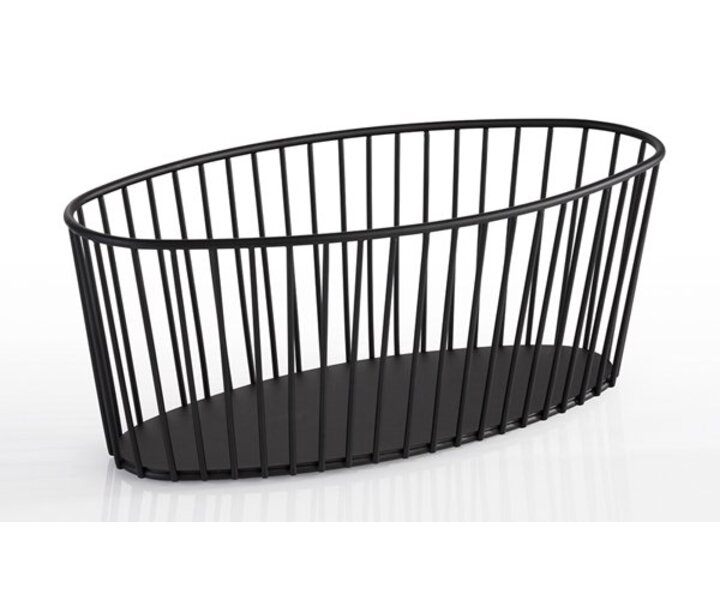 M&T Panier ovale métal noir "Urban"