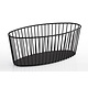 M&T Panier ovale métal noir "Urban"